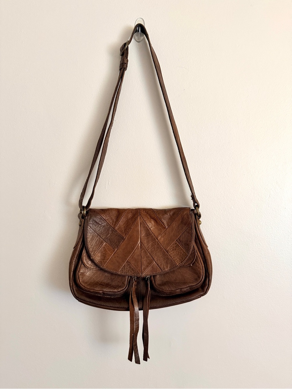 Classic Brown Leather Crossbody Bag